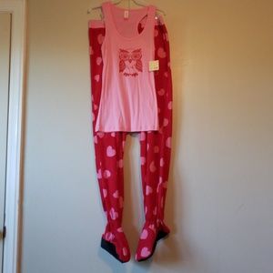 Two Piece Footed Pajama Set
